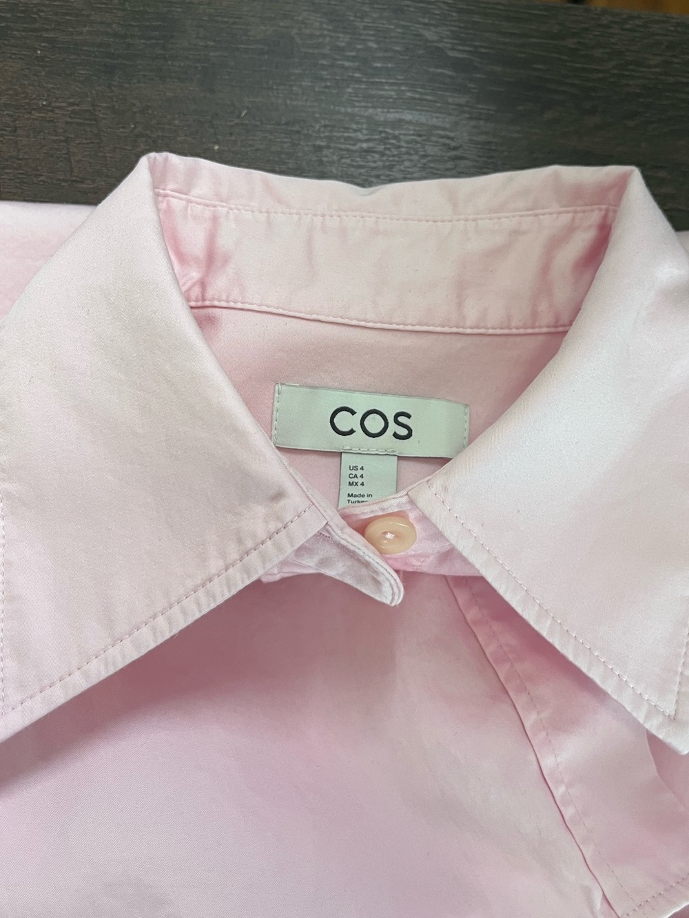 COS Pink Oversized Button-Down size 4 - Picture 4 of 14